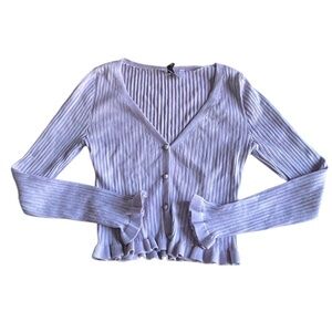 H&M - purple button up top